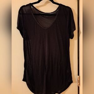 MUDD Black Sheer Short Sleeve Tee